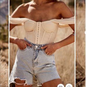 12th Tribe Besame Cream Corset Top